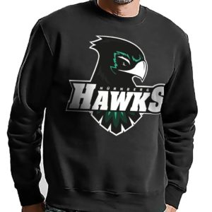 Basic Sweatshirt mit großem Hawks Logo schwarz