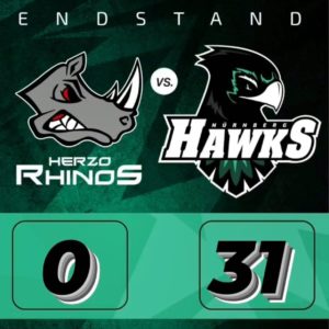 Endergebnis: Rhinos:Hawks